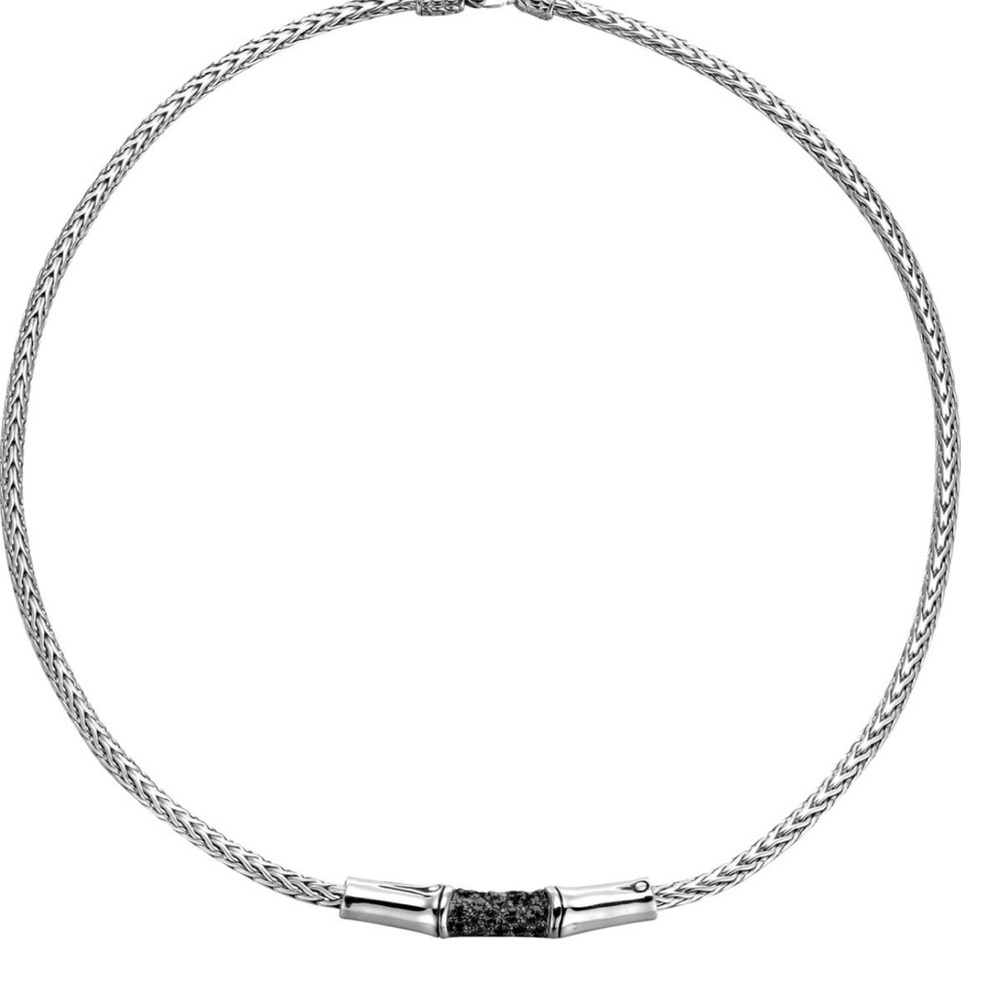 John Hardy sterling silver and black sapphire necklace